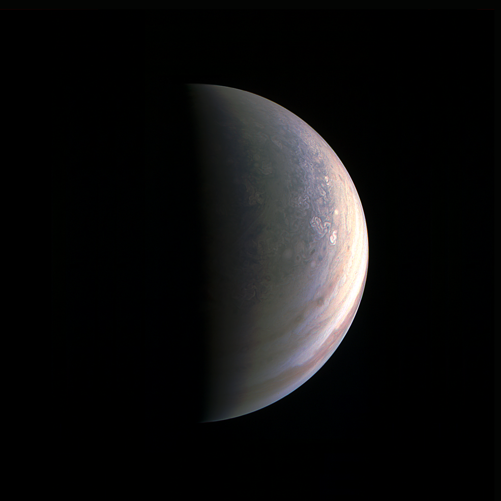 Zdjęcie Jowisza wykonane przez sondę Juno 27082016