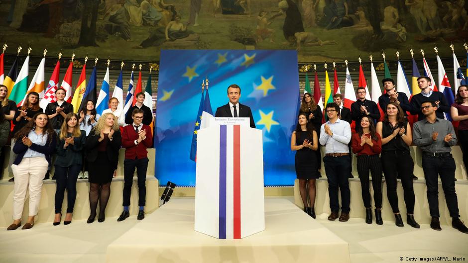 Emmanuel Macron. Wykład na Sorbonie, Paryż