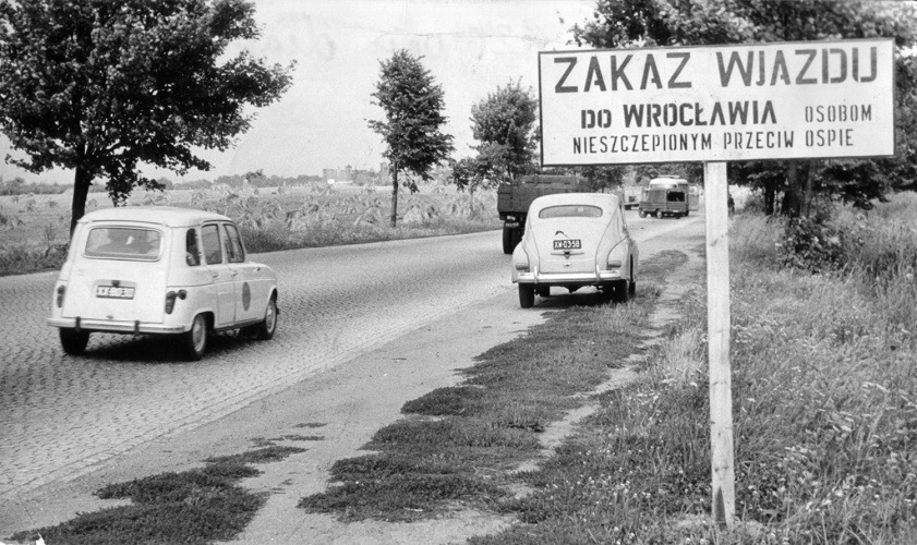 Ospa we Wrocławiu 1963. Ograniczenie wjazdu do Wrocławia podczas epidemii.