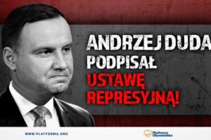 Andrzej Duda podpisał tak zwaną ustawę represyjną