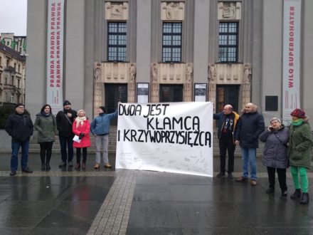 Gabriela Lazarek: Nasze wyjście z banerem „Duda jest kłamcą i  krzywoprzysiężcą” wywołało niezłe zamieszanie