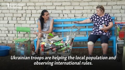 Shocked Russian Civilians In Town Captured By Ukrainian Forces