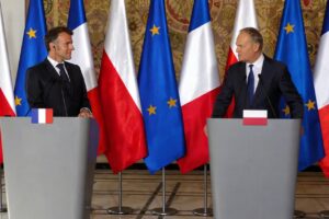 Konferencja prasowa Premiera Donalda Tuska i Prezydenta Francji Emmenuela Macrona