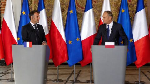 Konferencja prasowa Premiera Donalda Tuska i Prezydenta Francji Emmenuela Macrona